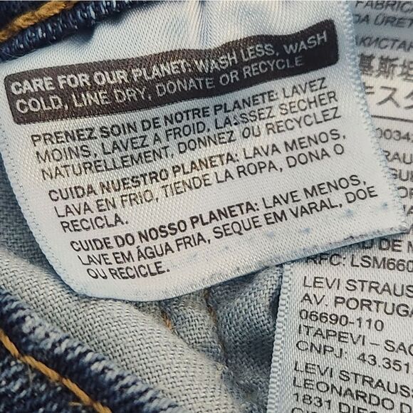 LEVI'S Strauss 505 W30"×L32 Straight Leg Dark Blue Wash Denim  Men's Jeans - Picture 10 of 11